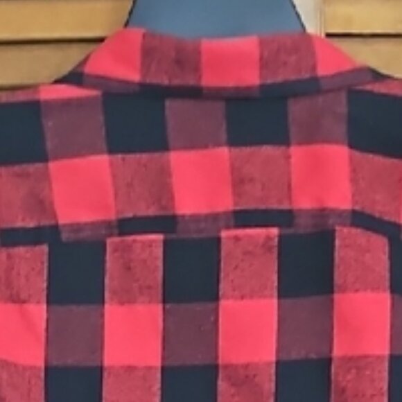 Vintage Design in Italy Luxury Red & Black Plaid Men's Shirt button down flannel - Picture 11 of 12